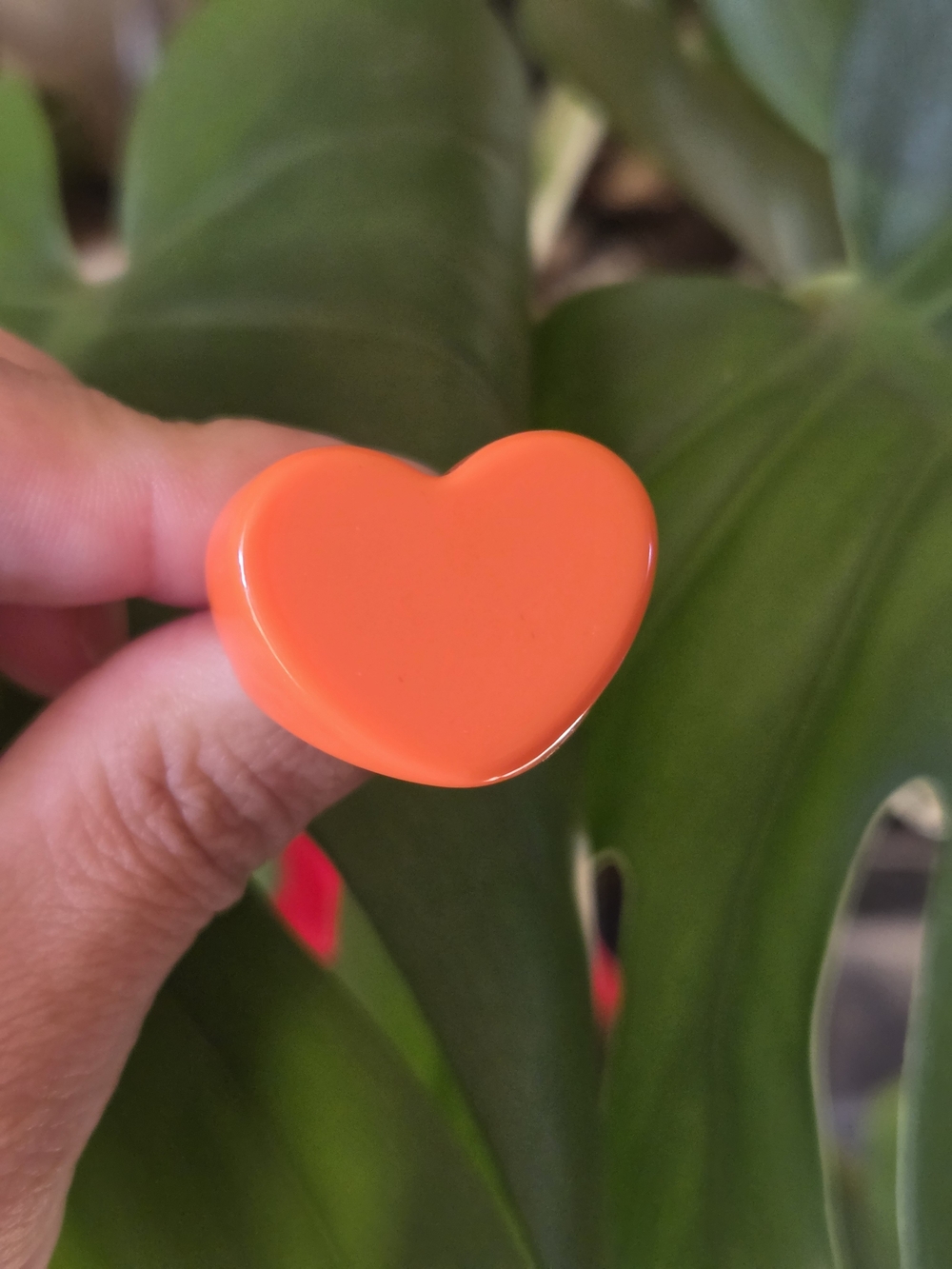 Orange Heart Shaped Ring